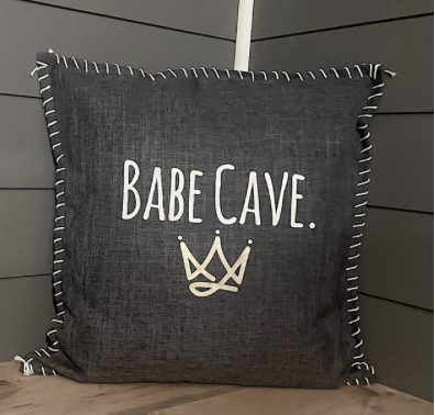 Babe Cave. Pillow Cover.