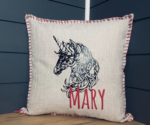 Unicorn. Pillow Cover.