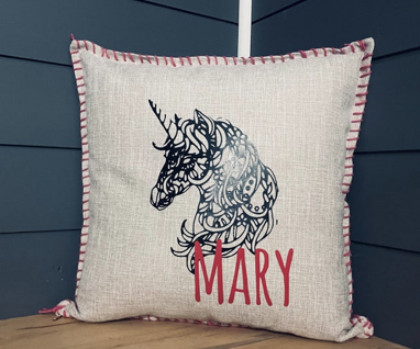 Unicorn. Pillow Cover.