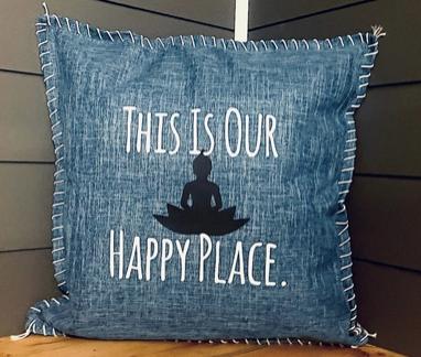 This Is Our Happy Place. Pillow Cover.