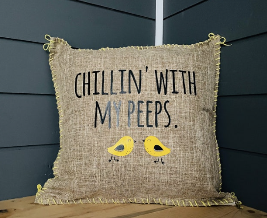 Chillin' with my peeps. Pillow Cover.