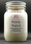 Storm Watch Soy Wax Candle - Mason Jar 80+ Hours Burn Time - Wooden Wick