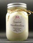 Toasted Marshmallow Soy Wax Candle - Mason Jar 80+ Hours Burn Time - Wooden Wick