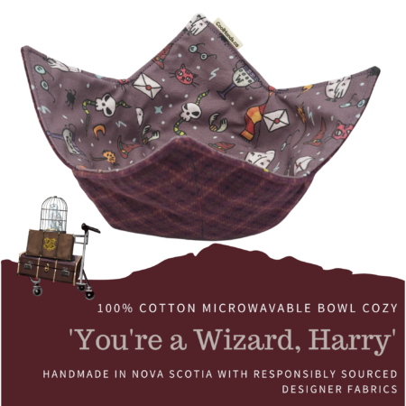 100% Cotton Microwavable Bowl Cozy - You're a Wizard, Harry