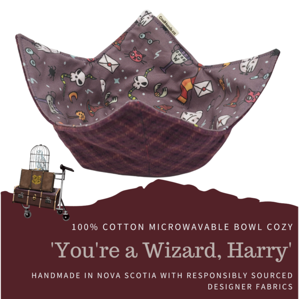 100% Cotton Microwavable Bowl Cozy - You're a Wizard, Harry