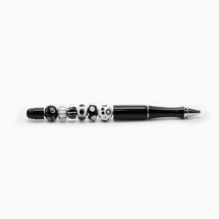 Black & White Dot Beaded Pen