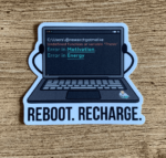 Reboot. Recharge. Sticker