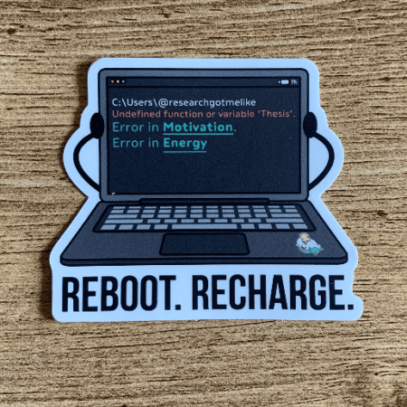 Reboot. Recharge. Sticker