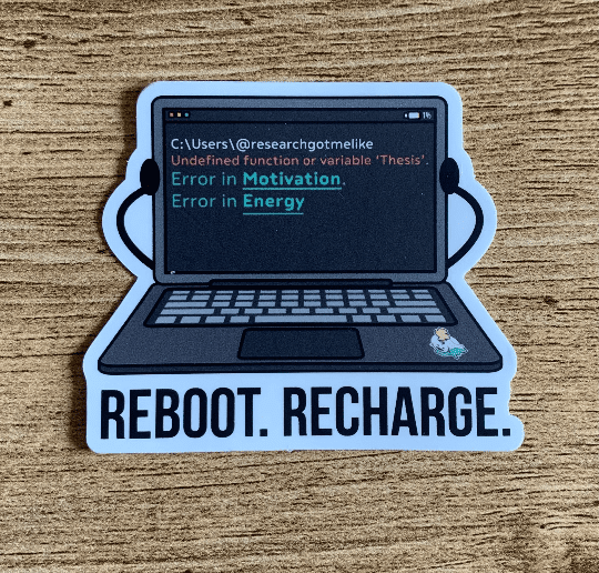 Reboot. Recharge. Sticker