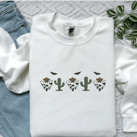 Halloween Cowboy Embroidered Sweatshirt