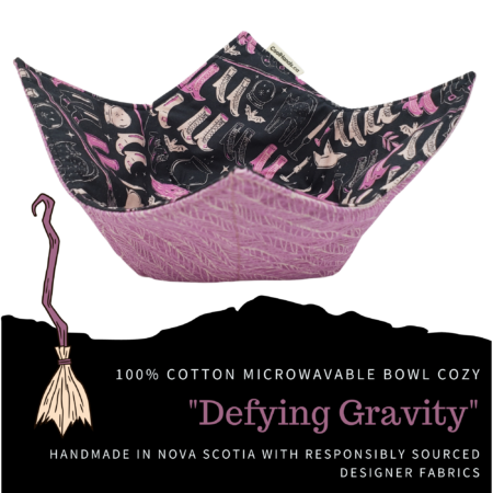 100% Cotton Microwavable Bowl Cozy - Defying Gravity