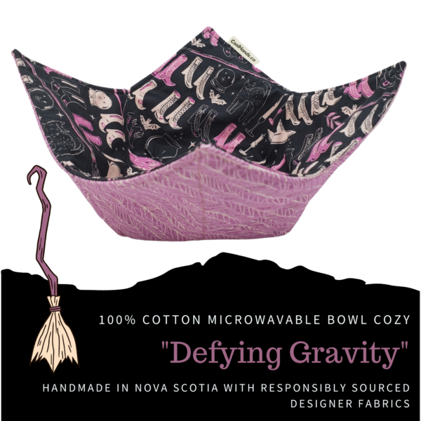100% Cotton Microwavable Bowl Cozy - Defying Gravity