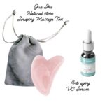 Gua Sha Scraping Massage Tool with Vitamin C Serum