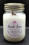 Lavender-Lemon Wax Candle - Mason Jar 80+ Hours Burn Time - Wooden Wick