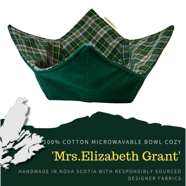 100% Cotton Microwavable Bowl Cozy - Mrs.Elizabeth Grant