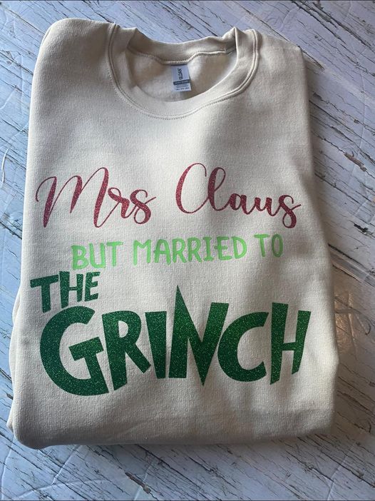 Mrs Claus but Married to the Grinch Sweater