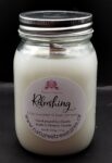 Refreshing (cucumber-melon) Soy Wax Candle - Mason Jar 80+ Hours Burn Time - Wooden Wick