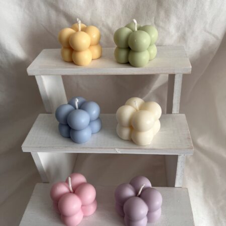 Small Bubble Soy Wax Candle - pack of 6 assorted