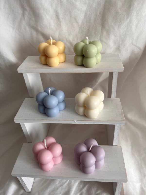 Small Bubble Soy Wax Candle - pack of 6 assorted