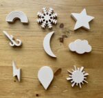 3D Eco Printed Weather Pattern Loose Parts - 9pk