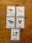 3D Eco Printed Farm Animals Set with Color Flashcards