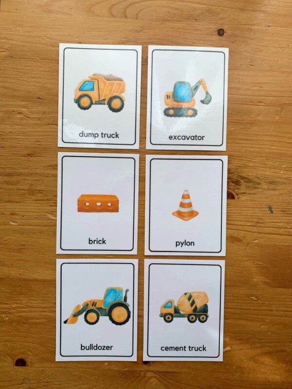 All About Construction Set with Color Flashcards