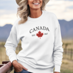 Maple Leaf Canada Crewneck Embroidered Logo Sweatshirt