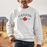 Maple Leaf Canada Crewneck Embroidered Logo Sweatshirt