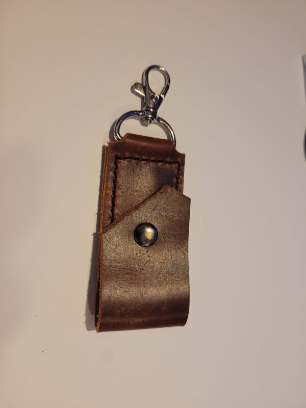 Hand made leather Tooth pick holder