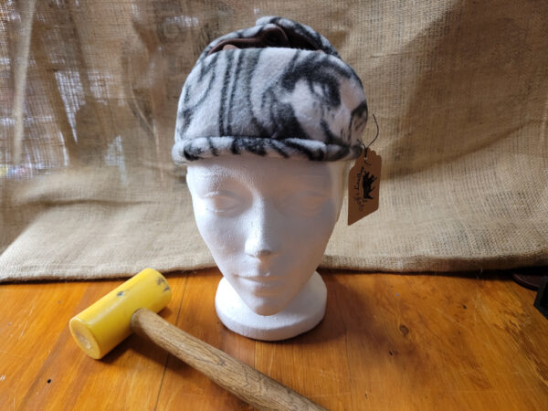 Child's Handmade leather and fleece Trapper hat, trapper hat, lined trapper hat