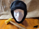 Adult Handmade leather and fleece Trapper hat, trapper hat, lined trapper hat