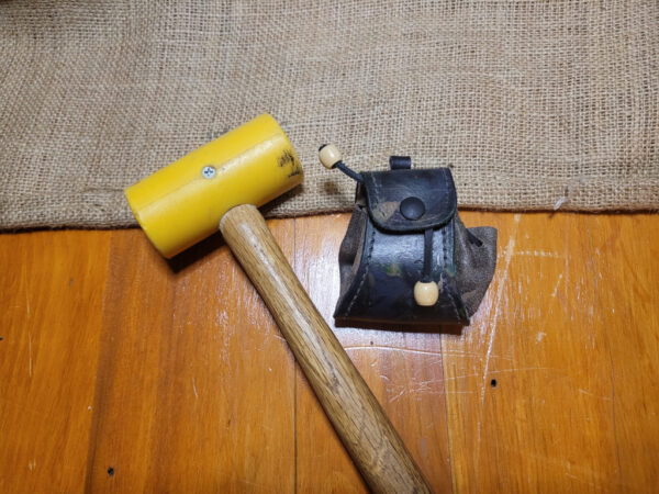 Hand made leather coin pouch with belt clip