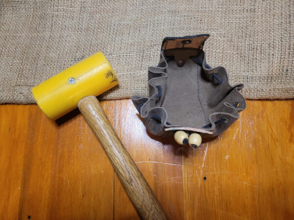 Hand made leather coin pouch with belt clip