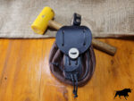 Handmade brown leather belt sporran