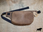 Fanny pack, shoulder bag, sueded leather
