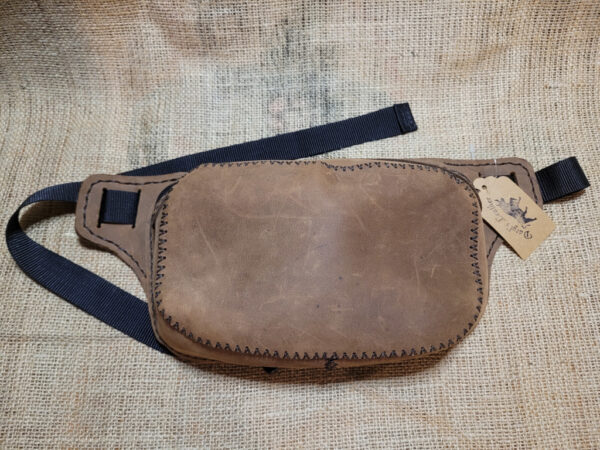 Fanny pack, shoulder bag, sueded leather