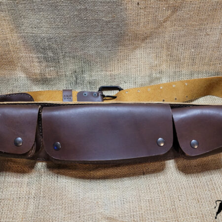 Hand made leather steampunk utility belt