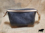 Hand made reptile print cosmetic bag