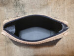 Hand made reptile print cosmetic bag