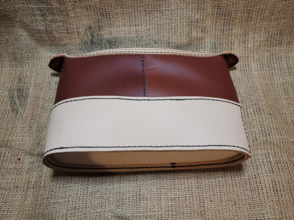 Hand made leather cosmetic bag