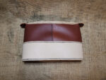 Hand made leather cosmetic bag