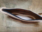 Hand made leather cosmetic bag