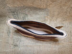 Hand made leather cosmetic bag