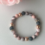 Pink zebra Jasper bracelet