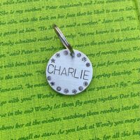 custom hand stamped pet tags