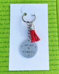 ‘believe in magic’ hand stamped keychain
