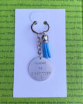 ‘fueled by gratitude’ hand stamped keychain