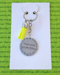 ‘radiate happiness’ hand stamped keychain