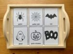 Halloween Loose Parts Set with Black and White Flashcards