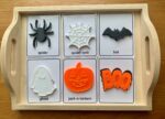 Halloween Loose Parts Set with Black and White Flashcards